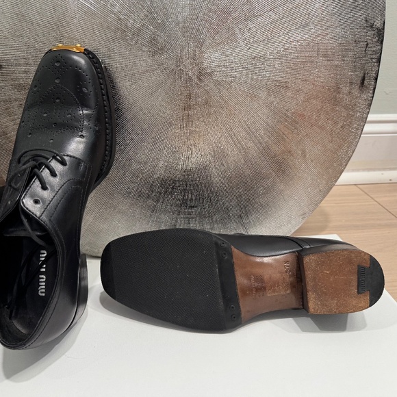 Miu Miu Leather Lace Ups - Picture 3 of 6